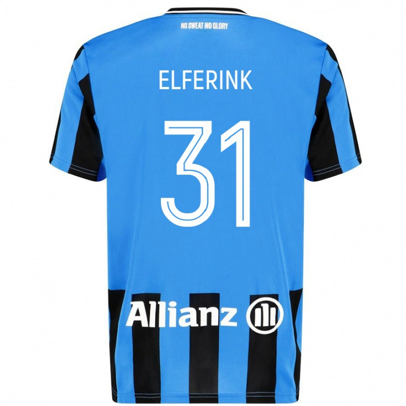 Danxen Mann Marie Elferink #31 Himmelblå Svart Hjemmetrøye Drakt Trøye 2024/25 Skjorter T-Skjorte