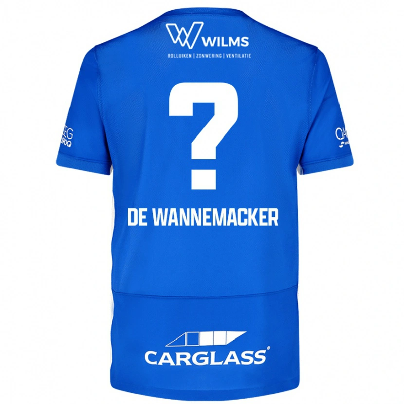 Danxen Mann August De Wannemacker #0 Blå Hjemmetrøye Drakt Trøye 2024/25 Skjorter T-Skjorte