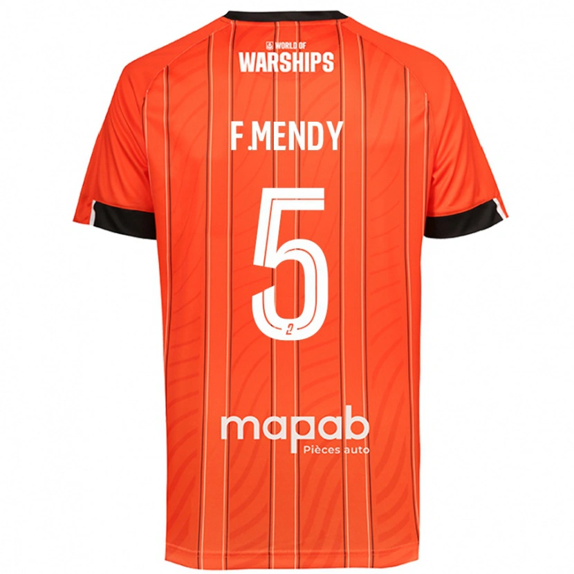 Danxen Mann Formose Mendy #5 Oransje Hjemmetrøye Drakt Trøye 2024/25 Skjorter T-Skjorte