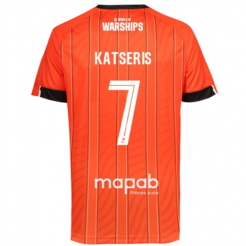 Danxen Mann Panos Katseris #7 Oransje Hjemmetrøye Drakt Trøye 2024/25 Skjorter T-Skjorte
