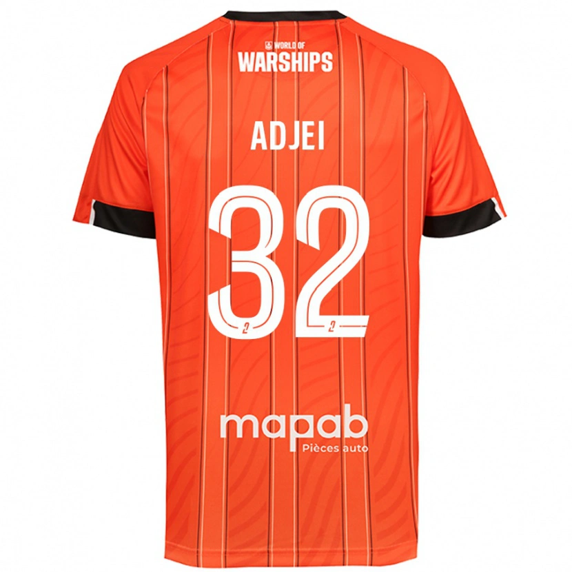 Danxen Mann Nathaniel Adjei #32 Oransje Hjemmetrøye Drakt Trøye 2024/25 Skjorter T-Skjorte
