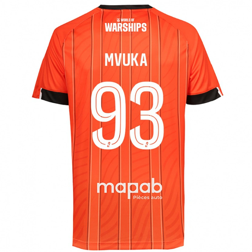 Danxen Mann Joel Mvuka #93 Oransje Hjemmetrøye Drakt Trøye 2024/25 Skjorter T-Skjorte