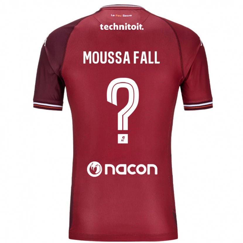 Danxen Mann Pape Moussa Fall #0 Rød Granata Hjemmetrøye Drakt Trøye 2024/25 Skjorter T-Skjorte