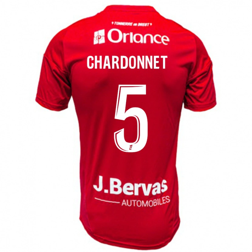 Danxen Mann Brendan Chardonnet #5 Rød Hvit Hjemmetrøye Drakt Trøye 2024/25 Skjorter T-Skjorte