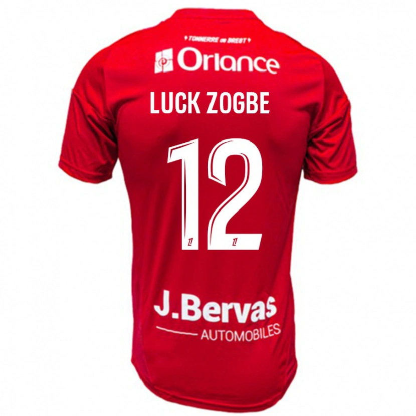 Danxen Mann Luck Zogbé #12 Rød Hvit Hjemmetrøye Drakt Trøye 2024/25 Skjorter T-Skjorte