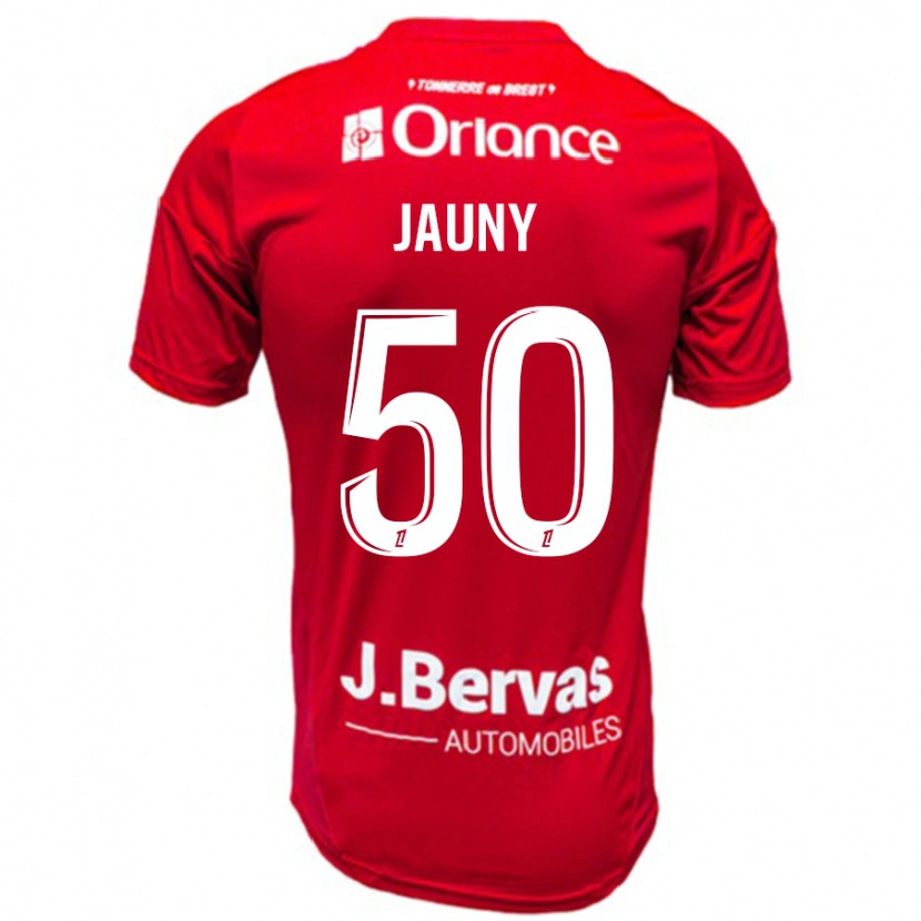 Danxen Mann Noah Jauny #50 Rød Hvit Hjemmetrøye Drakt Trøye 2024/25 Skjorter T-Skjorte