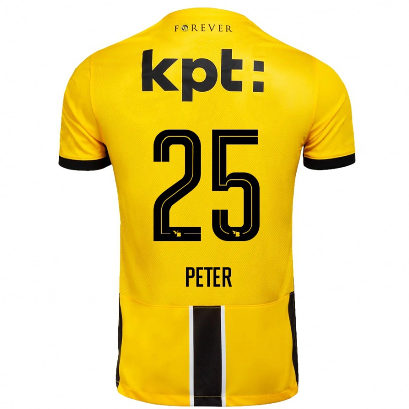 Danxen Mann Luc Peter #25 Gul Svart Hjemmetrøye Drakt Trøye 2024/25 Skjorter T-Skjorte
