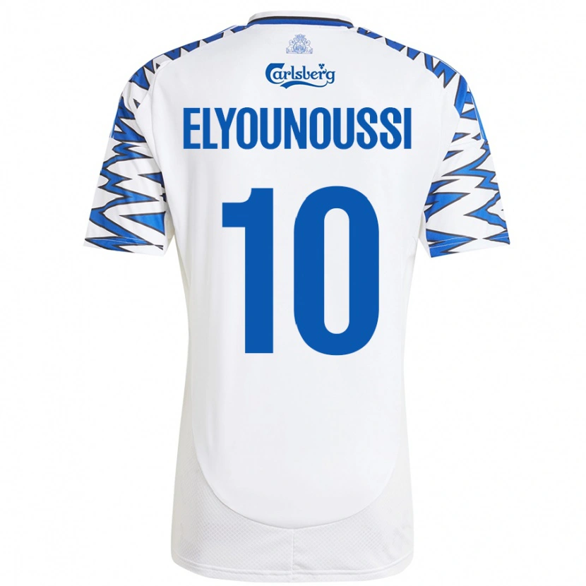 Danxen Mann Mohamed Elyounoussi #10 Hvit Himmelblå Hjemmetrøye Drakt Trøye 2024/25 Skjorter T-Skjorte