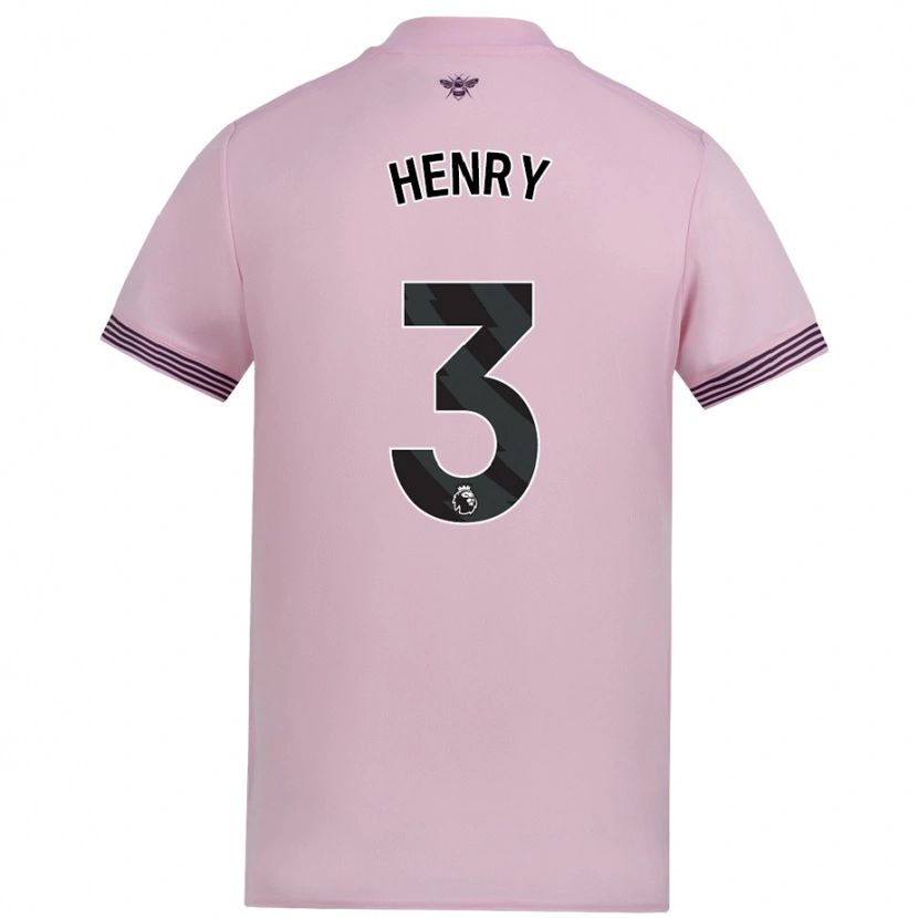 Danxen Mann Rico Henry #3 Rosa Bortetrøye Drakt Trøye 2024/25 Skjorter T-Skjorte