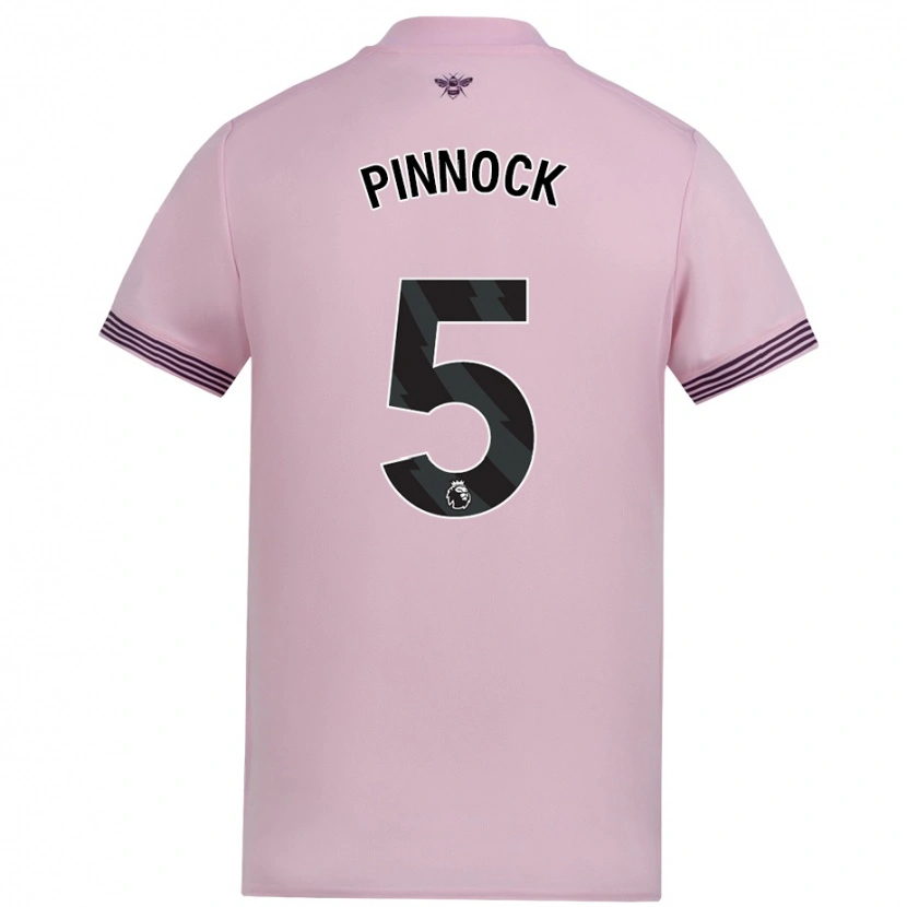 Danxen Mann Ethan Pinnock #5 Rosa Bortetrøye Drakt Trøye 2024/25 Skjorter T-Skjorte