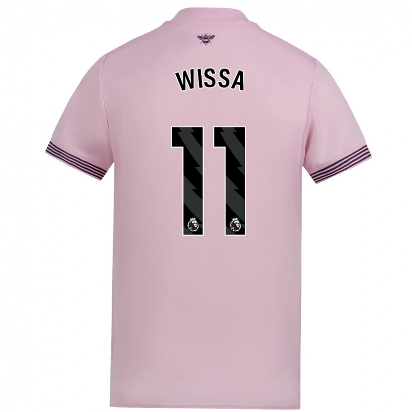 Danxen Mann Yoane Wissa #11 Rosa Bortetrøye Drakt Trøye 2024/25 Skjorter T-Skjorte