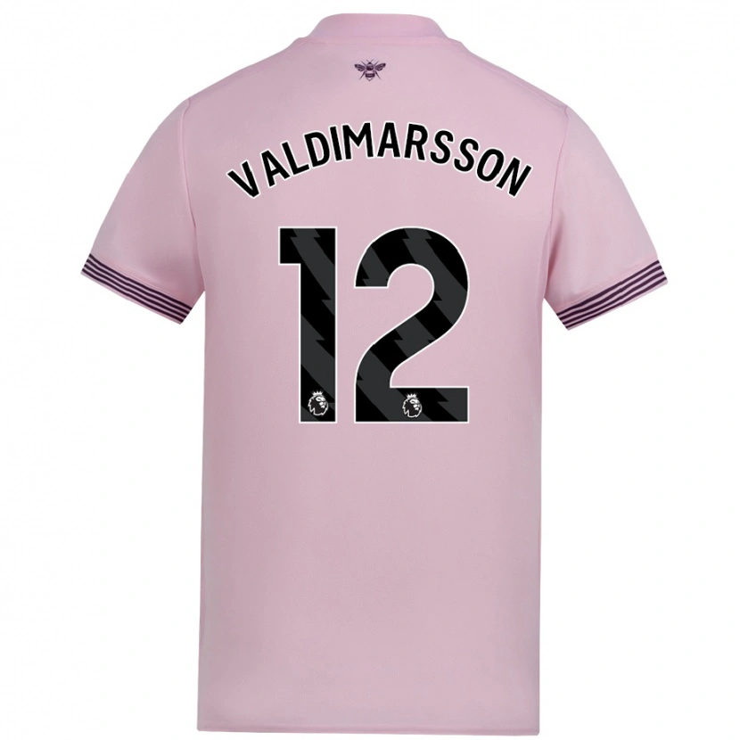 Danxen Mann Hákon Rafn Valdimarsson #12 Rosa Bortetrøye Drakt Trøye 2024/25 Skjorter T-Skjorte