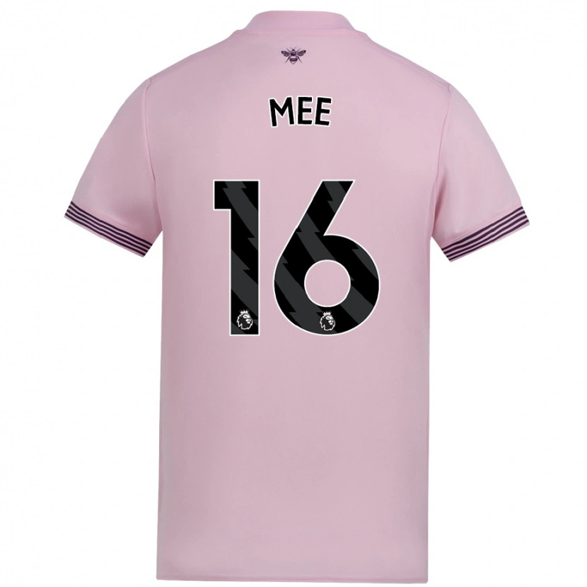 Danxen Mann Ben Mee #16 Rosa Bortetrøye Drakt Trøye 2024/25 Skjorter T-Skjorte