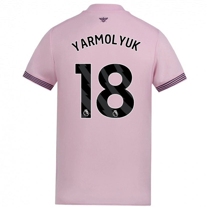 Danxen Mann Yegor Yarmolyuk #18 Rosa Bortetrøye Drakt Trøye 2024/25 Skjorter T-Skjorte