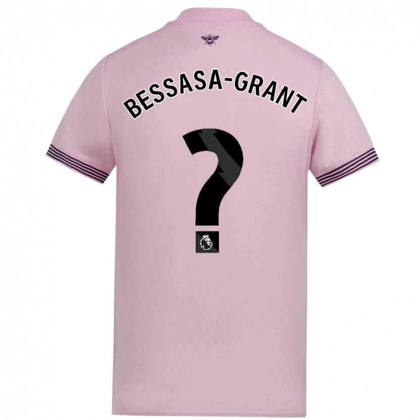 Danxen Mann Mekhai Bessasa-Grant #0 Rosa Bortetrøye Drakt Trøye 2024/25 Skjorter T-Skjorte