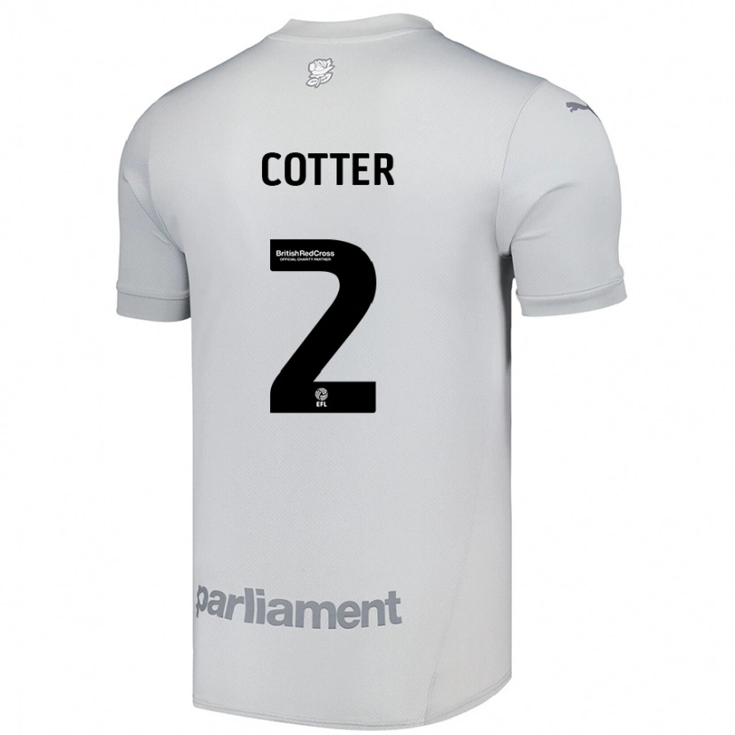 Danxen Mann Barry Cotter #2 Sølvgrå Bortetrøye Drakt Trøye 2024/25 Skjorter T-Skjorte