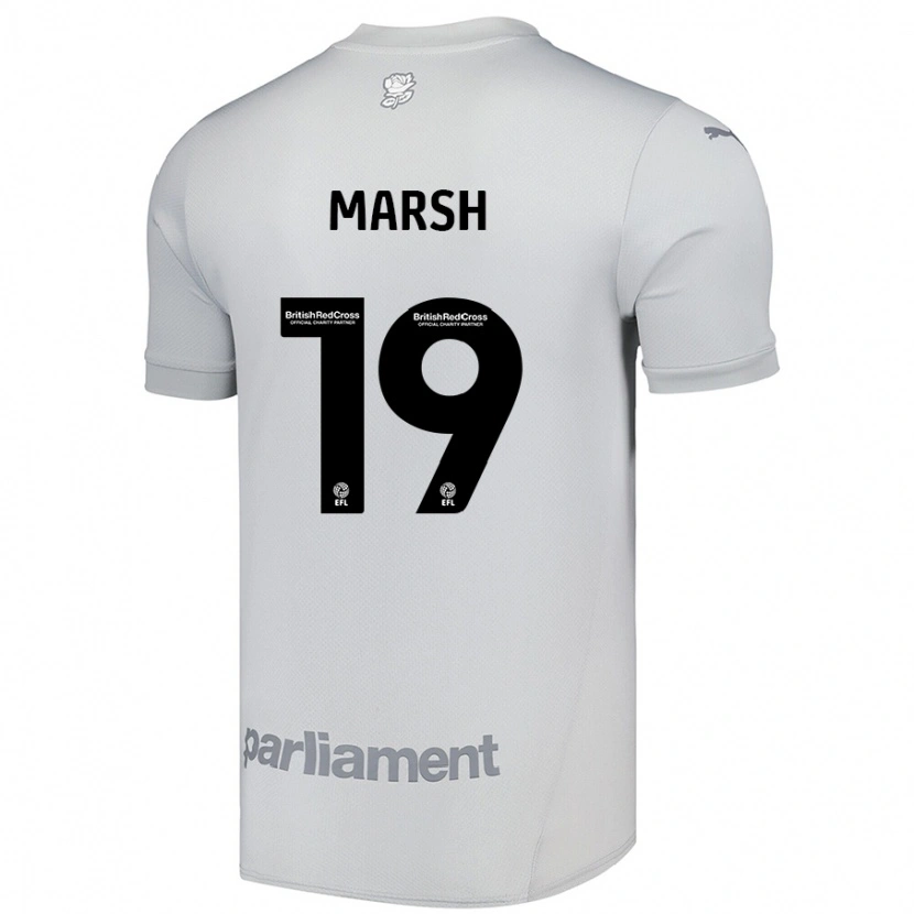 Danxen Mann Aiden Marsh #19 Sølvgrå Bortetrøye Drakt Trøye 2024/25 Skjorter T-Skjorte