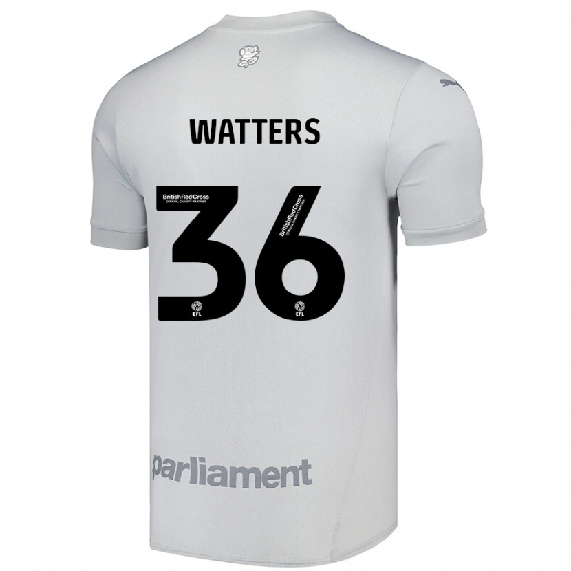 Danxen Mann Max Watters #36 Sølvgrå Bortetrøye Drakt Trøye 2024/25 Skjorter T-Skjorte