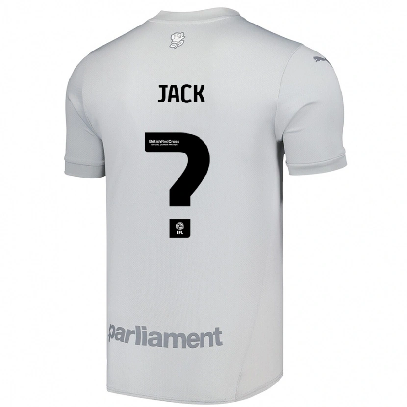 Danxen Mann Jack Woodcock #0 Sølvgrå Bortetrøye Drakt Trøye 2024/25 Skjorter T-Skjorte
