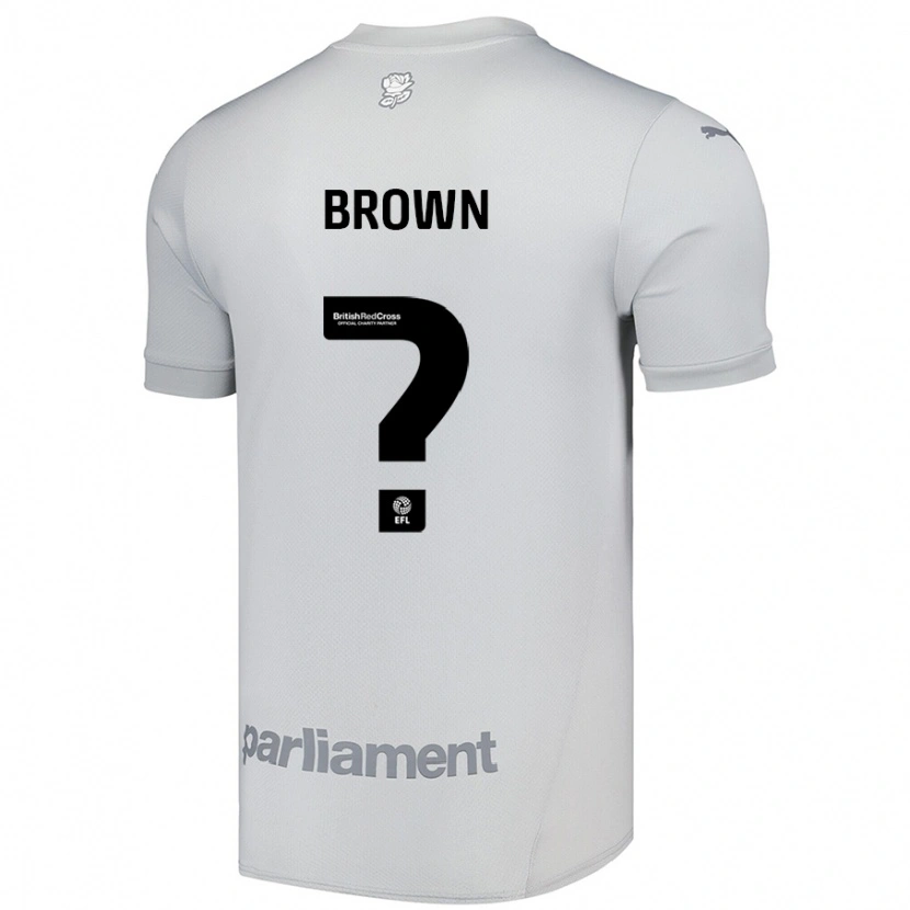 Danxen Mann Kim Brown #0 Sølvgrå Bortetrøye Drakt Trøye 2024/25 Skjorter T-Skjorte