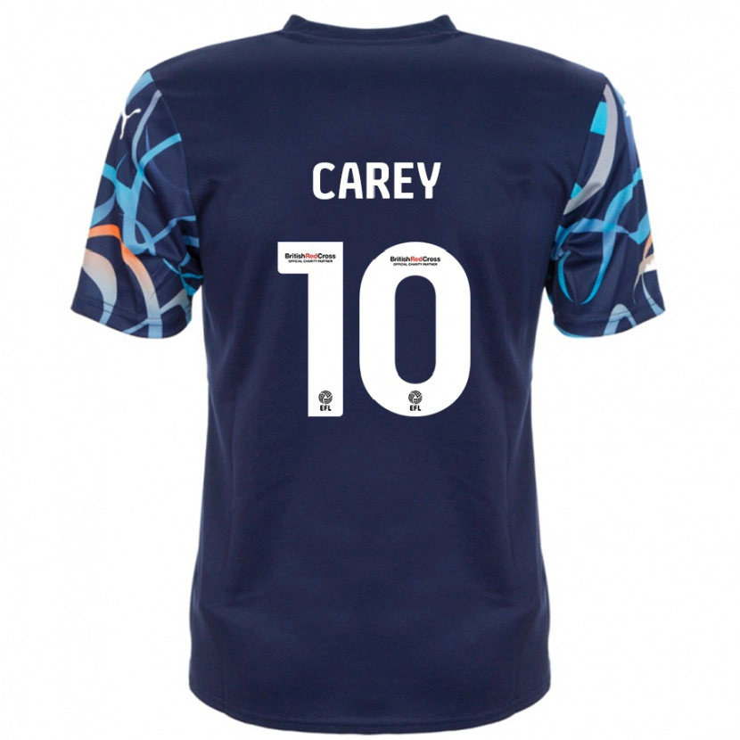 Danxen Mann Sonny Carey #10 Marineblå Bortetrøye Drakt Trøye 2024/25 Skjorter T-Skjorte