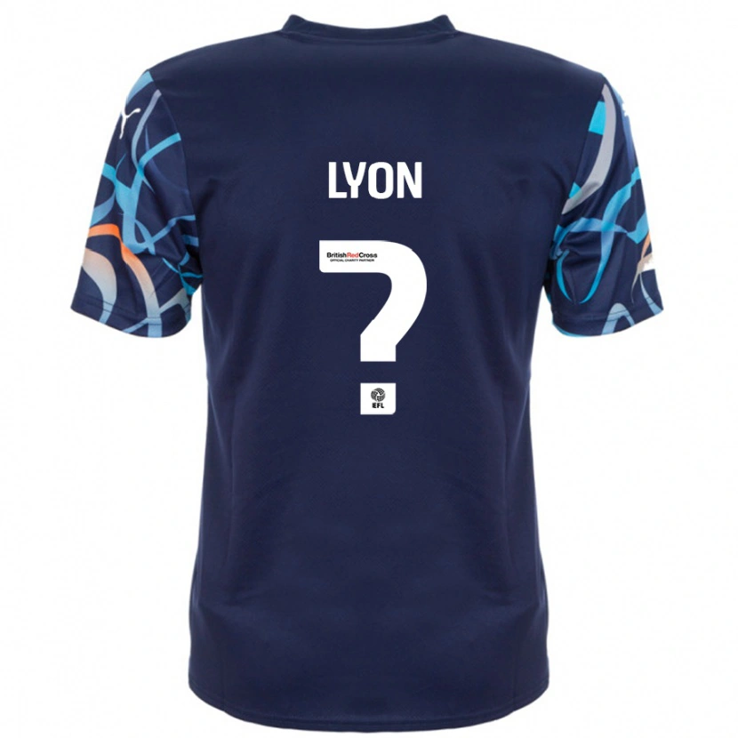 Danxen Mann Moesha Lyon #0 Marineblå Bortetrøye Drakt Trøye 2024/25 Skjorter T-Skjorte