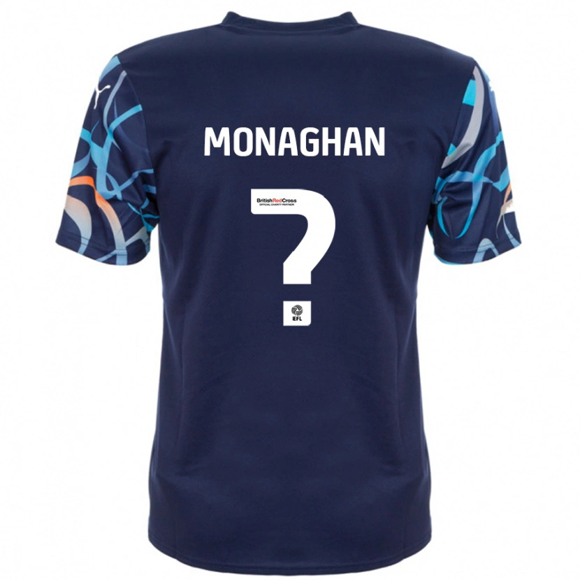 Danxen Mann Kayleigh Monaghan #0 Marineblå Bortetrøye Drakt Trøye 2024/25 Skjorter T-Skjorte