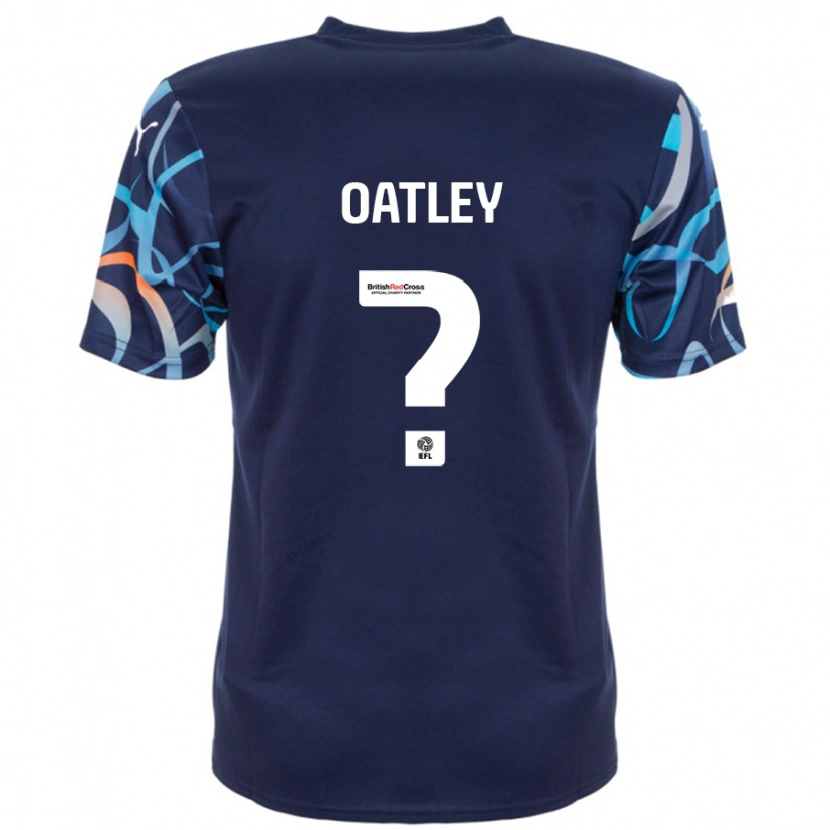 Danxen Mann Lauren Oatley #0 Marineblå Bortetrøye Drakt Trøye 2024/25 Skjorter T-Skjorte