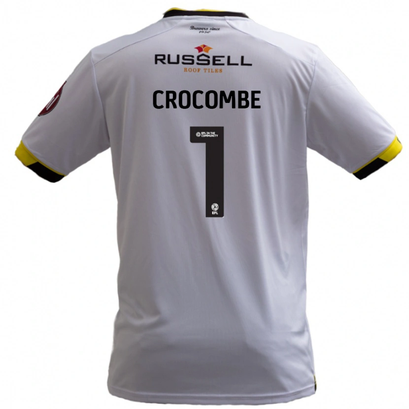 Danxen Mann Max Crocombe #1 Hvit Bortetrøye Drakt Trøye 2024/25 Skjorter T-Skjorte