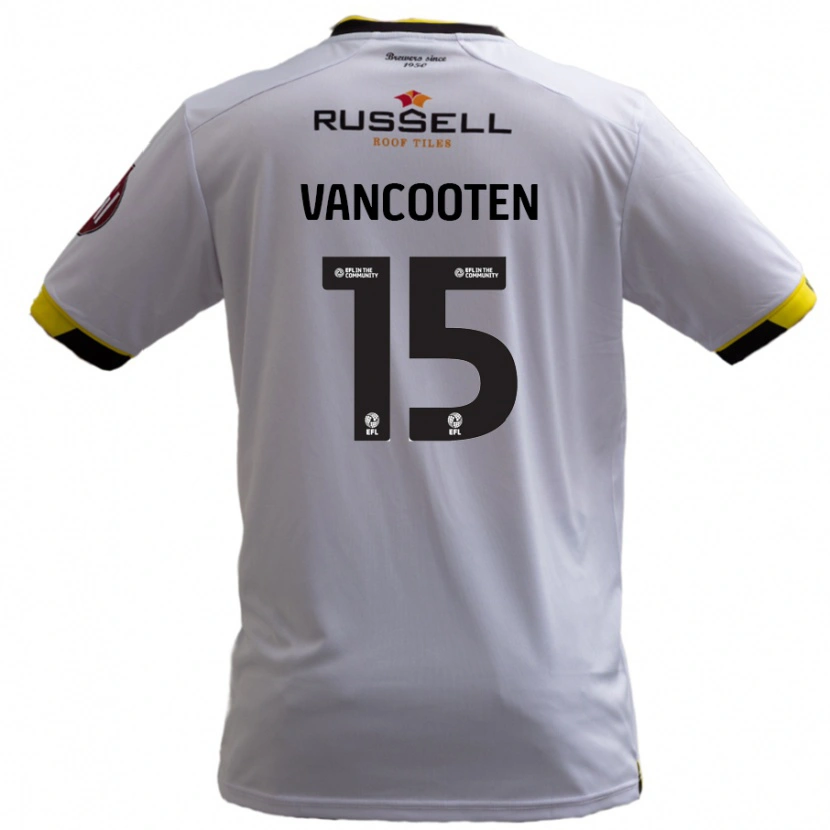 Danxen Mann Terence Vancooten #15 Hvit Bortetrøye Drakt Trøye 2024/25 Skjorter T-Skjorte