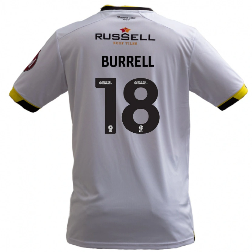 Danxen Mann Rumarn Burrell #18 Hvit Bortetrøye Drakt Trøye 2024/25 Skjorter T-Skjorte