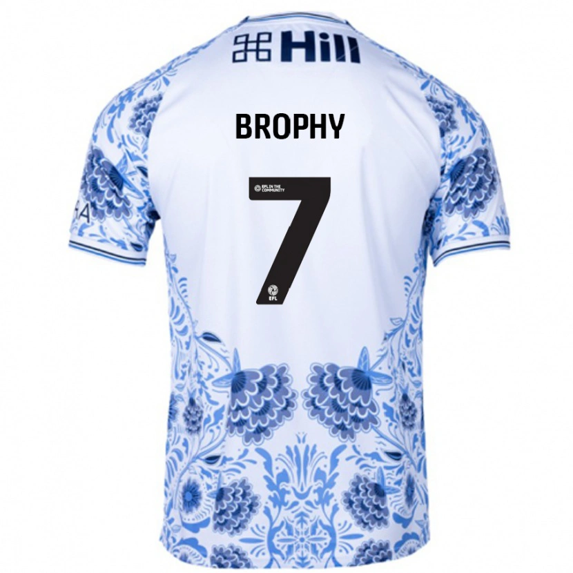 Danxen Mann James Brophy #7 Hvit Blå Bortetrøye Drakt Trøye 2024/25 Skjorter T-Skjorte