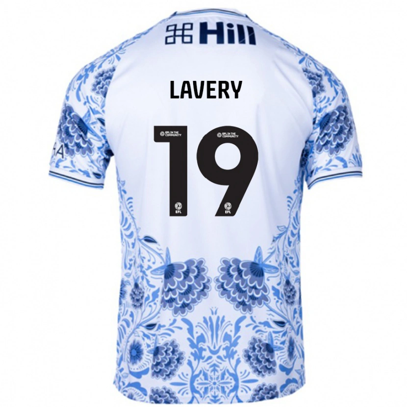 Danxen Mann Shayne Lavery #19 Hvit Blå Bortetrøye Drakt Trøye 2024/25 Skjorter T-Skjorte