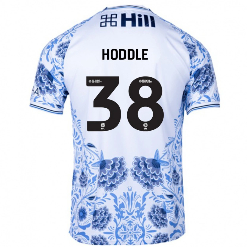 Danxen Mann George Hoddle #38 Hvit Blå Bortetrøye Drakt Trøye 2024/25 Skjorter T-Skjorte