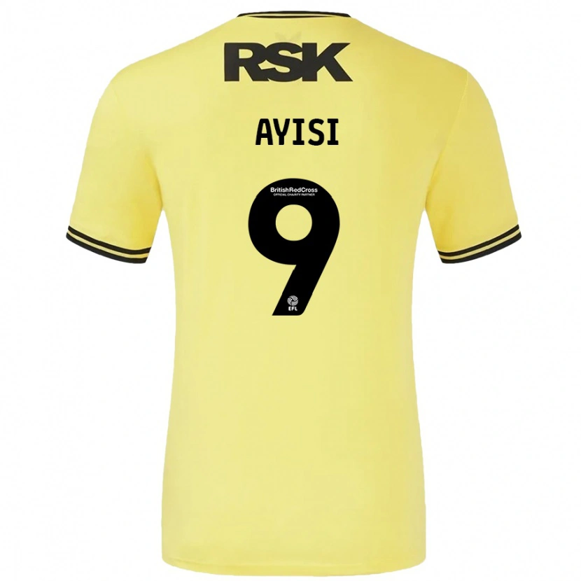 Danxen Mann Freda Ayisi #9 Gul Svart Bortetrøye Drakt Trøye 2024/25 Skjorter T-Skjorte
