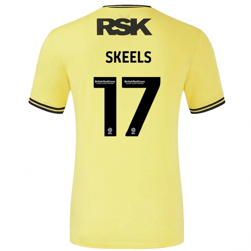 Danxen Mann Kiera Skeels #17 Gul Svart Bortetrøye Drakt Trøye 2024/25 Skjorter T-Skjorte