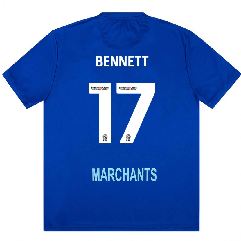 Danxen Mann Scot Bennett #17 Grønn Bortetrøye Drakt Trøye 2024/25 Skjorter T-Skjorte