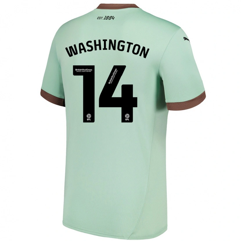 Danxen Mann Conor Washington #14 Blek Grønn Bortetrøye Drakt Trøye 2024/25 Skjorter T-Skjorte