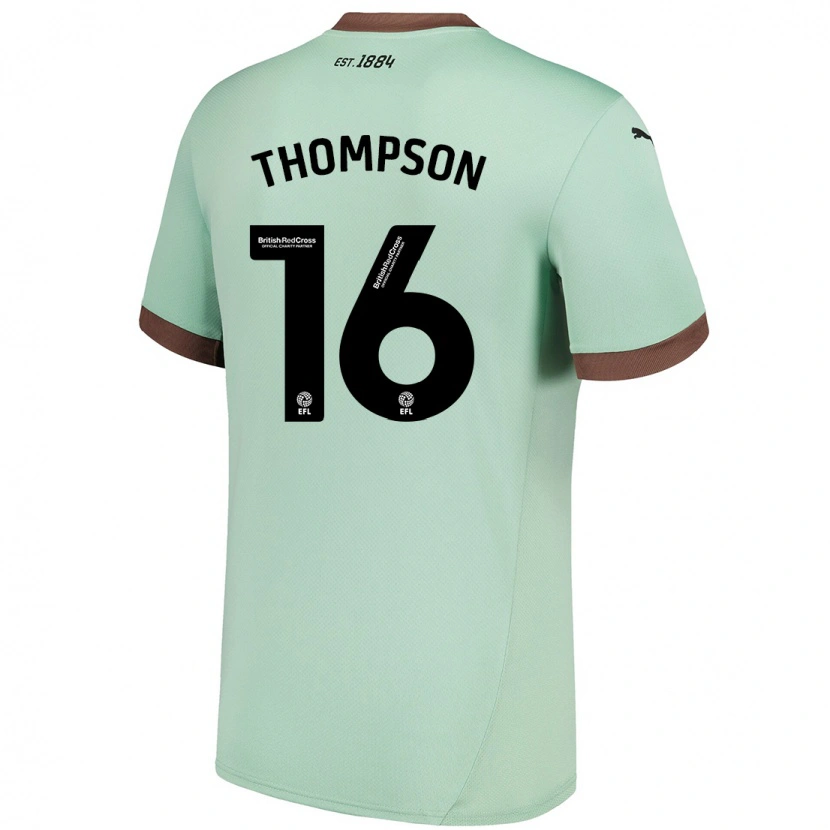 Danxen Mann Liam Thompson #16 Blek Grønn Bortetrøye Drakt Trøye 2024/25 Skjorter T-Skjorte