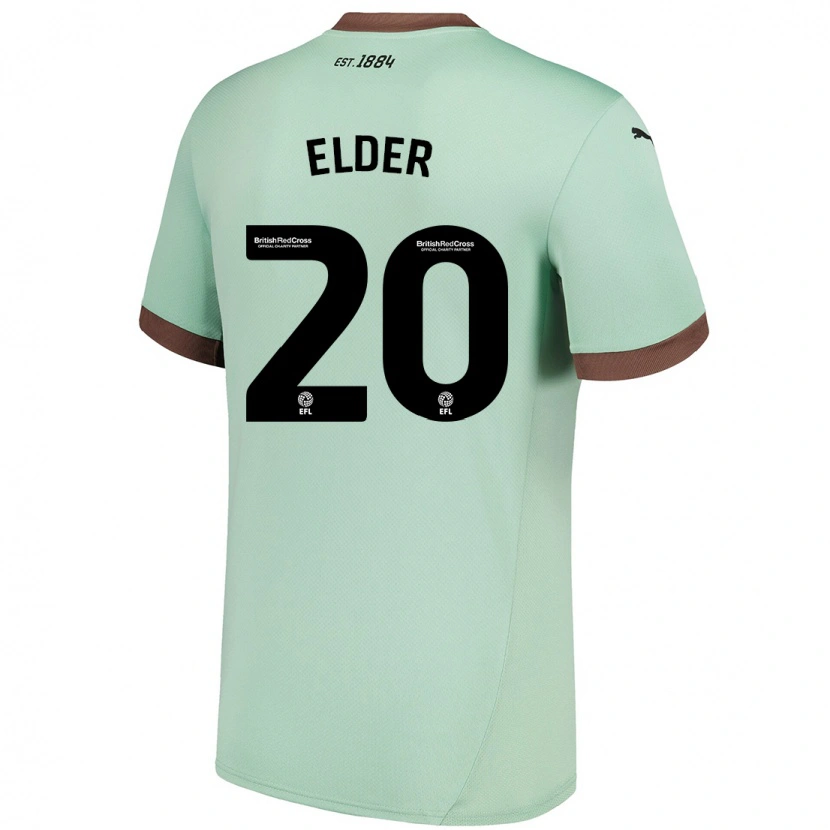 Danxen Mann Callum Elder #20 Blek Grønn Bortetrøye Drakt Trøye 2024/25 Skjorter T-Skjorte