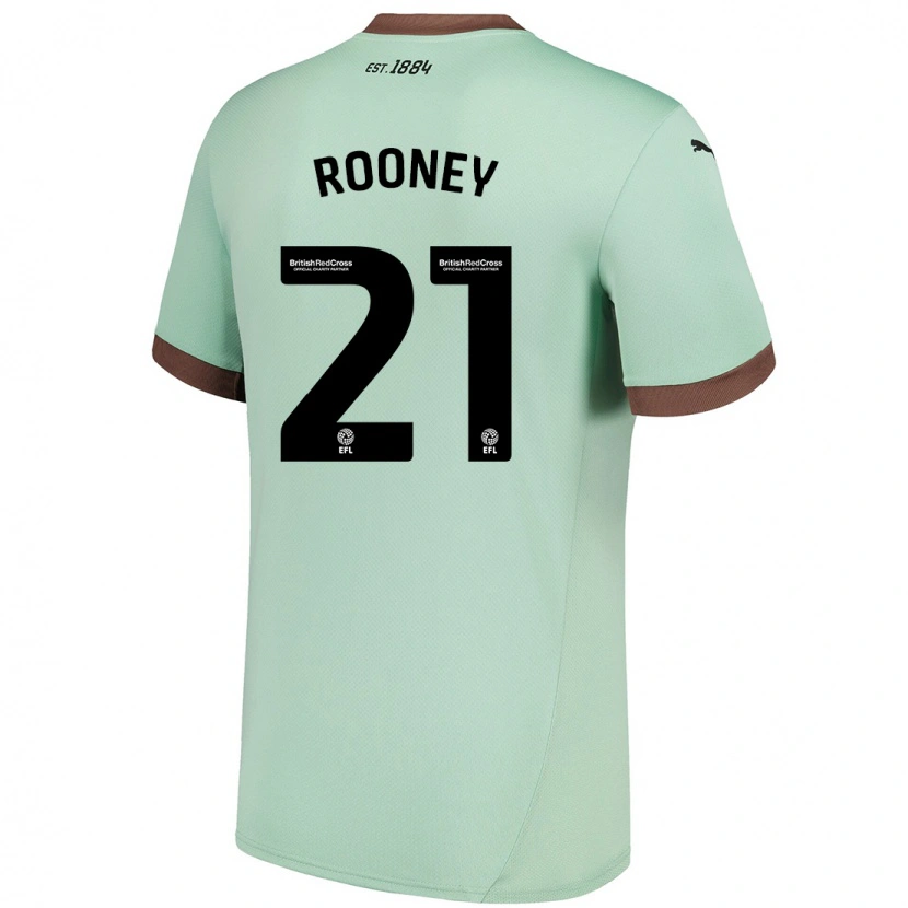 Danxen Mann Jake Rooney #21 Blek Grønn Bortetrøye Drakt Trøye 2024/25 Skjorter T-Skjorte