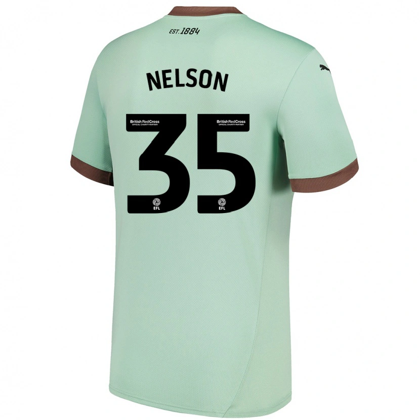 Danxen Mann Curtis Nelson #35 Blek Grønn Bortetrøye Drakt Trøye 2024/25 Skjorter T-Skjorte