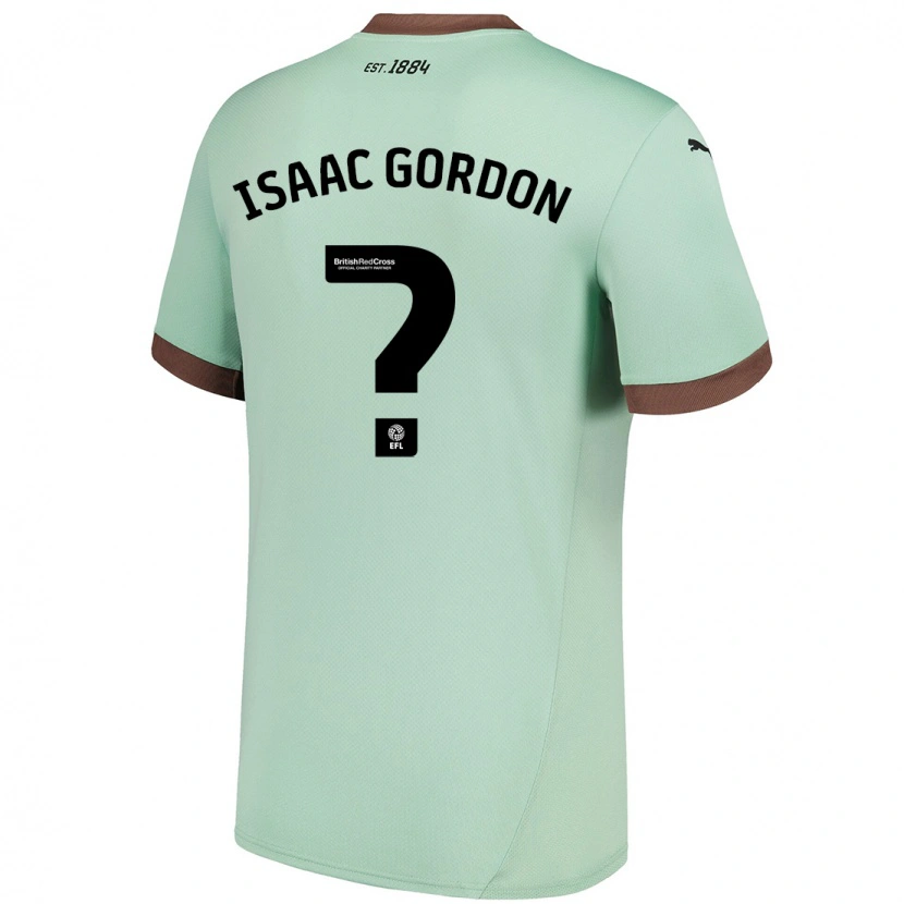 Danxen Mann Isaac Gordon #0 Blek Grønn Bortetrøye Drakt Trøye 2024/25 Skjorter T-Skjorte