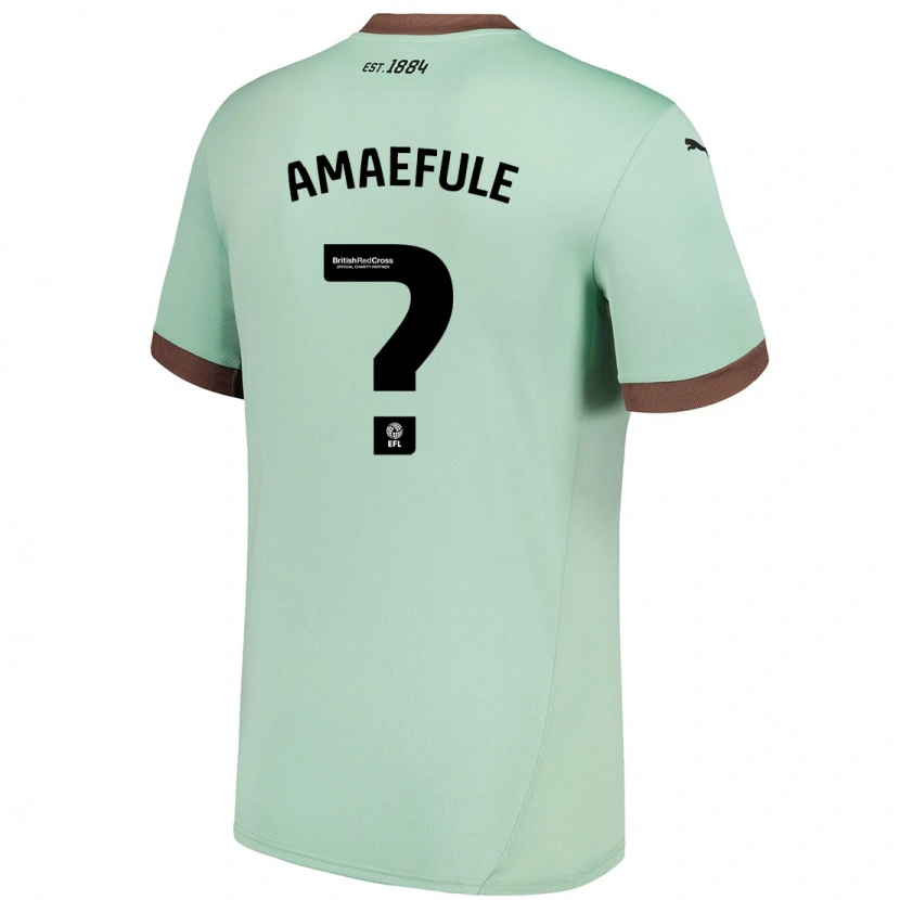 Danxen Mann Kelvin Amaefule #0 Blek Grønn Bortetrøye Drakt Trøye 2024/25 Skjorter T-Skjorte