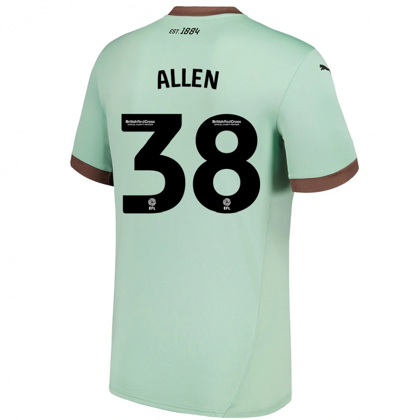 Danxen Mann Cruz Allen #38 Blek Grønn Bortetrøye Drakt Trøye 2024/25 Skjorter T-Skjorte