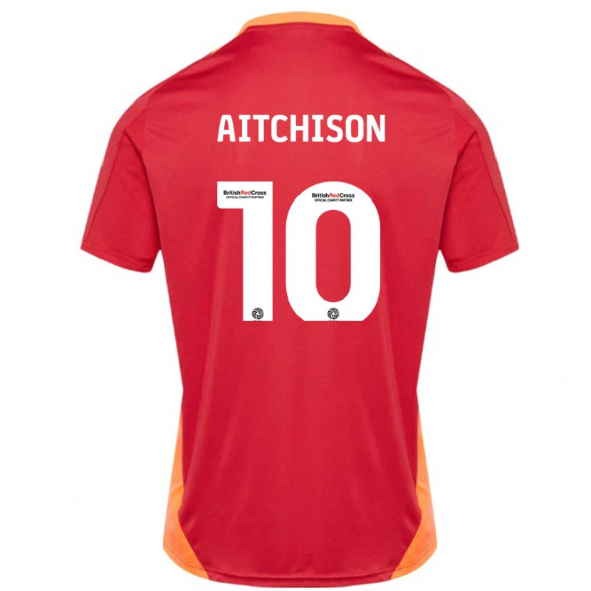 Danxen Mann Jack Aitchison #10 Blå Off White Bortetrøye Drakt Trøye 2024/25 Skjorter T-Skjorte