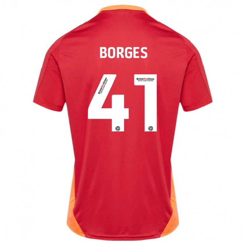 Danxen Mann Pedro Borges #41 Blå Off White Bortetrøye Drakt Trøye 2024/25 Skjorter T-Skjorte