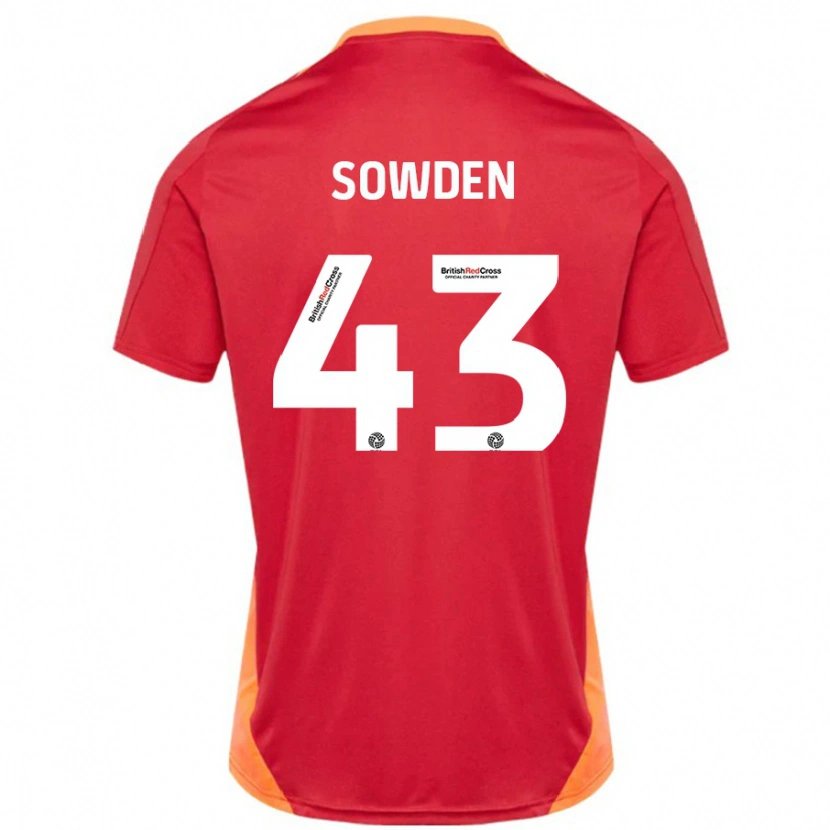 Danxen Mann Andrew Sowden #43 Blå Off White Bortetrøye Drakt Trøye 2024/25 Skjorter T-Skjorte