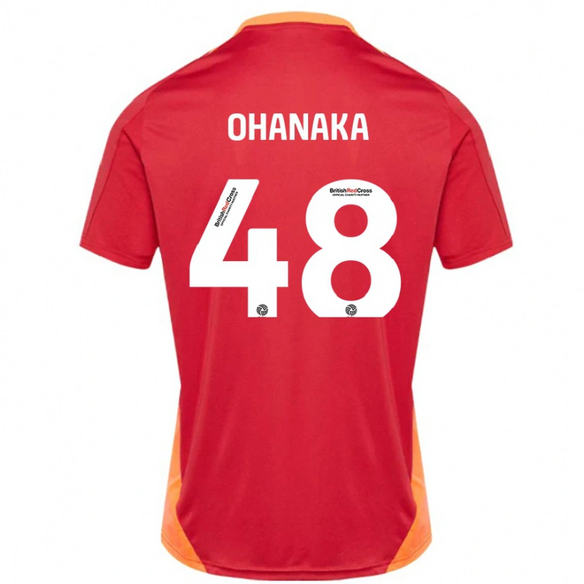 Danxen Mann Santino Ohanaka #48 Blå Off White Bortetrøye Drakt Trøye 2024/25 Skjorter T-Skjorte