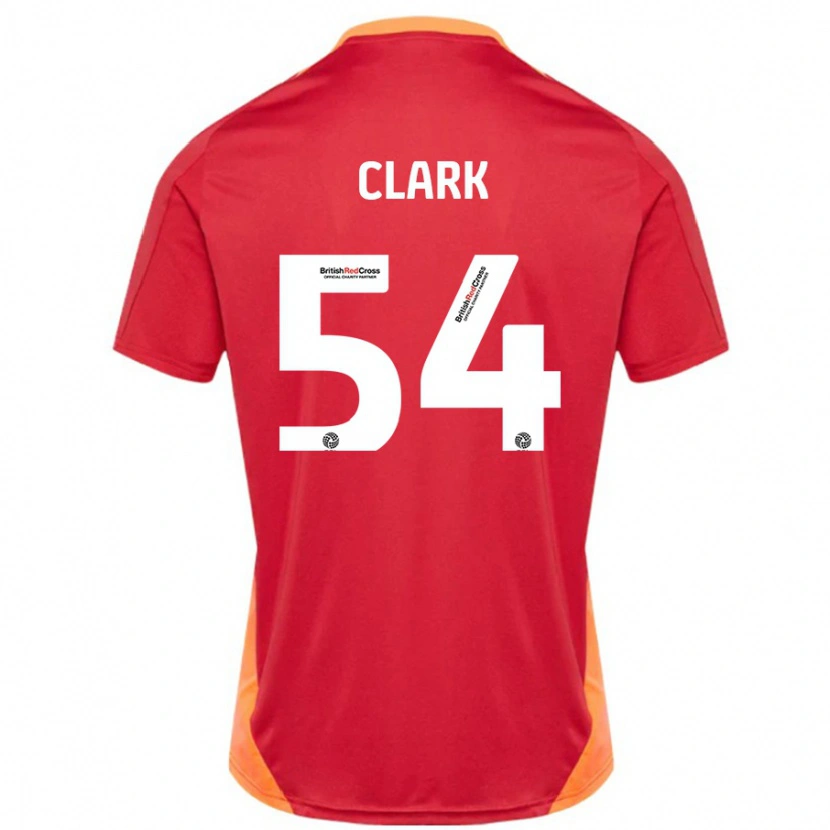 Danxen Mann Max Clark #54 Blå Off White Bortetrøye Drakt Trøye 2024/25 Skjorter T-Skjorte